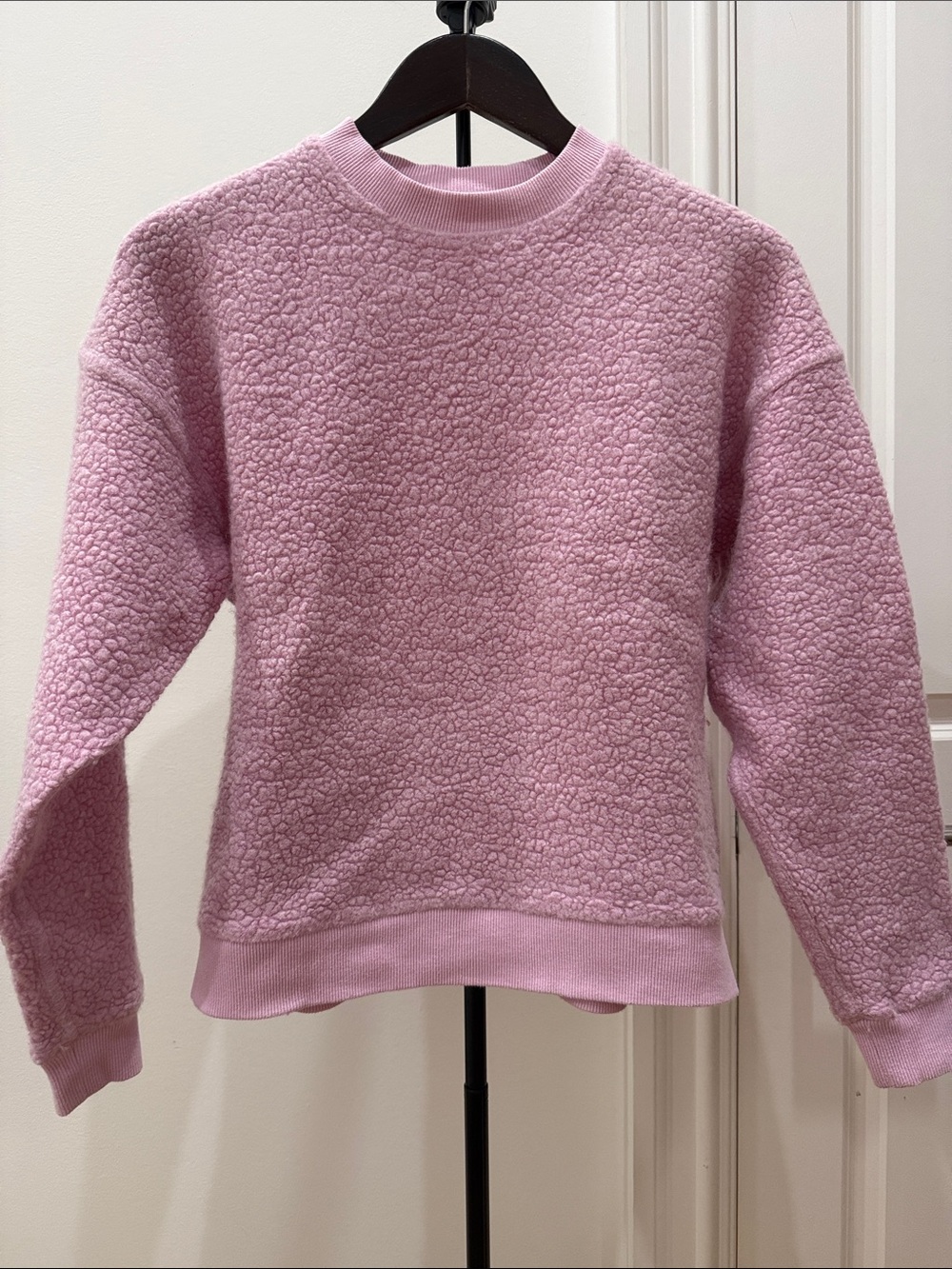 Outdoor Voices Women's Pink MegaFleece Sherpa Wool Crew Sweater XS